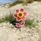 In the Breeze 2662 - 12 Inch Paisley Sunflower Wind Spinner with Leaves - Colorful Flower for your Yard and Garden